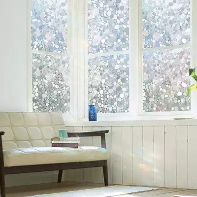 Simple modern glue-free electrostatic mildew antibacterial glass Film Art window heat insulation colorful window stickers to run