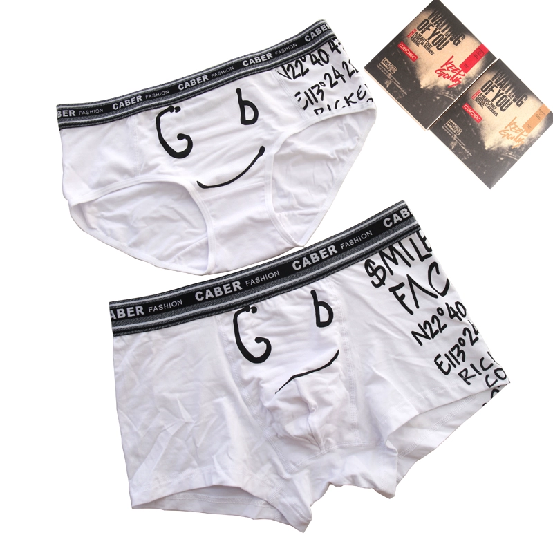 Caber / Calbury couple đồ lót Xu hướng thời trang cotton nam boxer mid-cotton cotton