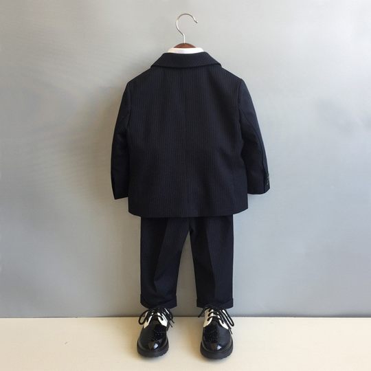男童礼服西装套装周岁宝宝生日花童男孩主持演出服儿童西服春秋帅