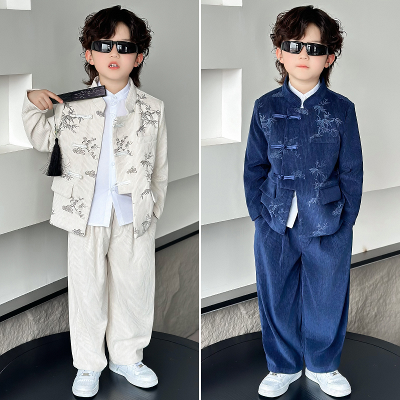 Mid-Autumn Festival Boys' Traditional Chinese Style Outfit, Children's New Chinese-Style Formal Wear, Tang Suit, Little Gentleman Hanfu, Ancient Costume, Little Boy's Zhongshan Suit Mid-Autumn Festival Boys' Traditional Chinese Style Outfit, Children's New Chinese-Style Formal Wear, Tang Suit, Little Gentleman Hanfu, Ancient Costume, Little Boy's Zhongshan Suit