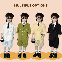 Boys dress summer college style childrens suit suit flower girl one-year-old suit handsome boy catwalk performance suit