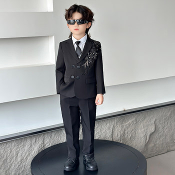 High-End Boys' Formal Wear, Children's Host Suit, New Chinese-Style Boys' Banquet Suit, Traditional Chinese Performance Costume