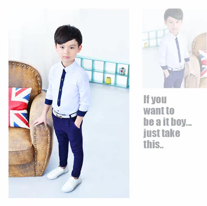 Chemise garcon à manche longue - Ref 2074624 Image 13