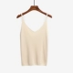 Chic đan sling nhỏ tươi áo bên trong v cổ đáy đơn giản băng lụa hoang dã vest nữ mặc mùa hè áo thun nữ đẹp
