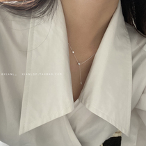 Exquisite simple temperament pearl necklace 2021 New Female very fine light luxury niche silver choker accessories