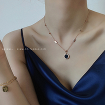 ins cold wind Net red titanium steel necklace women do not fade letters choker female tide Net Red personality retro accessories