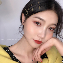 South Korea ins explosive bangs hairclip female Net red side clip adult retro side clip girl simple hair card