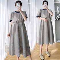 Pregnant woman Liondress Long dress Long summer thin style Fashion Sweet Pregnancy Woman Dress Summer Dress Big Code Tidal Moms Summer Dress Long Dress