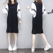 2022 Spring loaded with hypertrophy code gestation with loose clothing and dress and summer clothes foreign air splicing and undershirt 200 catty