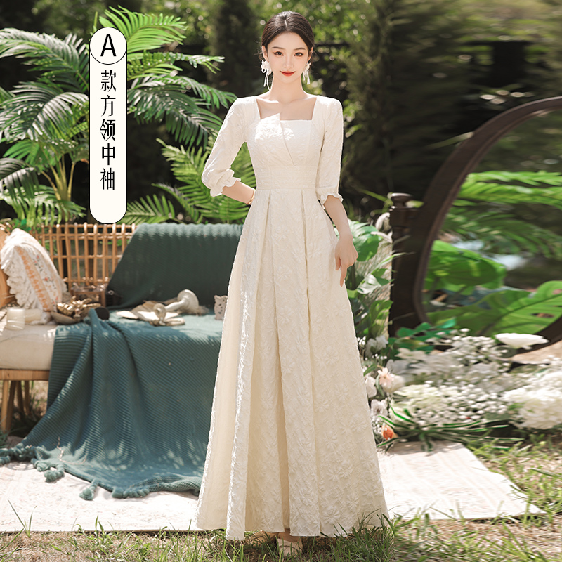  L+Long, champagne color, square neckline   + $3.93 