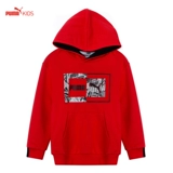 Puma, детская трикотажная красная толстовка с капюшоном, детская одежда