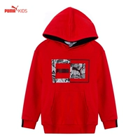 Puma, детская трикотажная красная толстовка с капюшоном, детская одежда