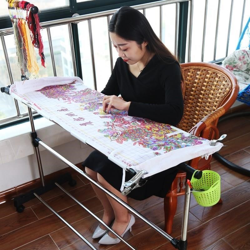 2022 new cross-stitch roll cloth tube shelf holder adjustable large household small tool artifact bracket