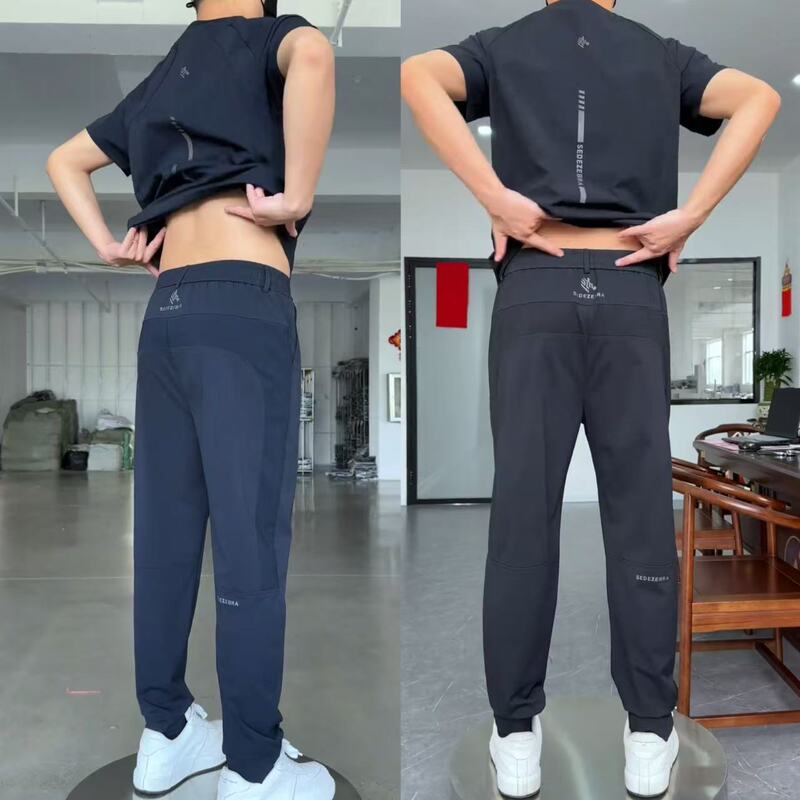 [Mingzhe Men's Clothing] Men's Summer Windproof Ultra-Thin Breathable Mesh Suit with Short Sleeves and Pants, a Complete Set