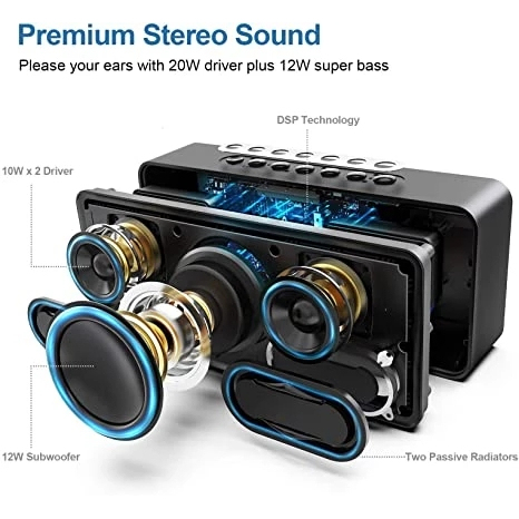 Brand 1833 Wireless Bluetooth Speaker High-Power 3D Subwoofer Outdoor Home Audio