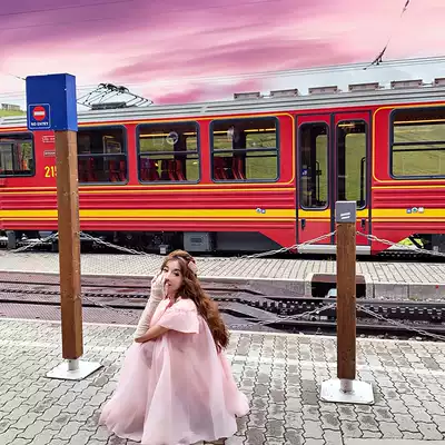 ALUONLINESHOP jelly powder line fairy gauze Angel sleeve fairy dress