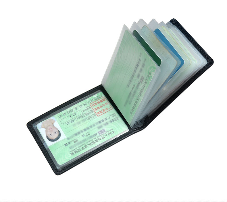 Lớp đầu tiên của giấy phép lái xe bằng da Bao bì thẻ nam gói bằng lái xe bằng da được cấp hai trong một gói tài liệu đa chức năng bóp gucci