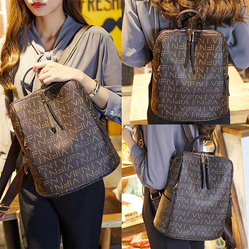 Hong Kong Genuine Leather Rear Shoulder Bag Woman 2021 New Tide Han Version Fashion Great Capacity 100 Ride Cow Leather Lady Bag