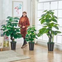  Fake tree dripping Guanyin green plant simulation plant tree floor-to-ceiling potted indoor flower living room bonsai plastic fake flower decoration