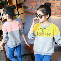 Girls fall jacket 2022 New Korean version of the Korean version of the girl girl T-shirt with long sleeves pure cotton spring and autumn blouses