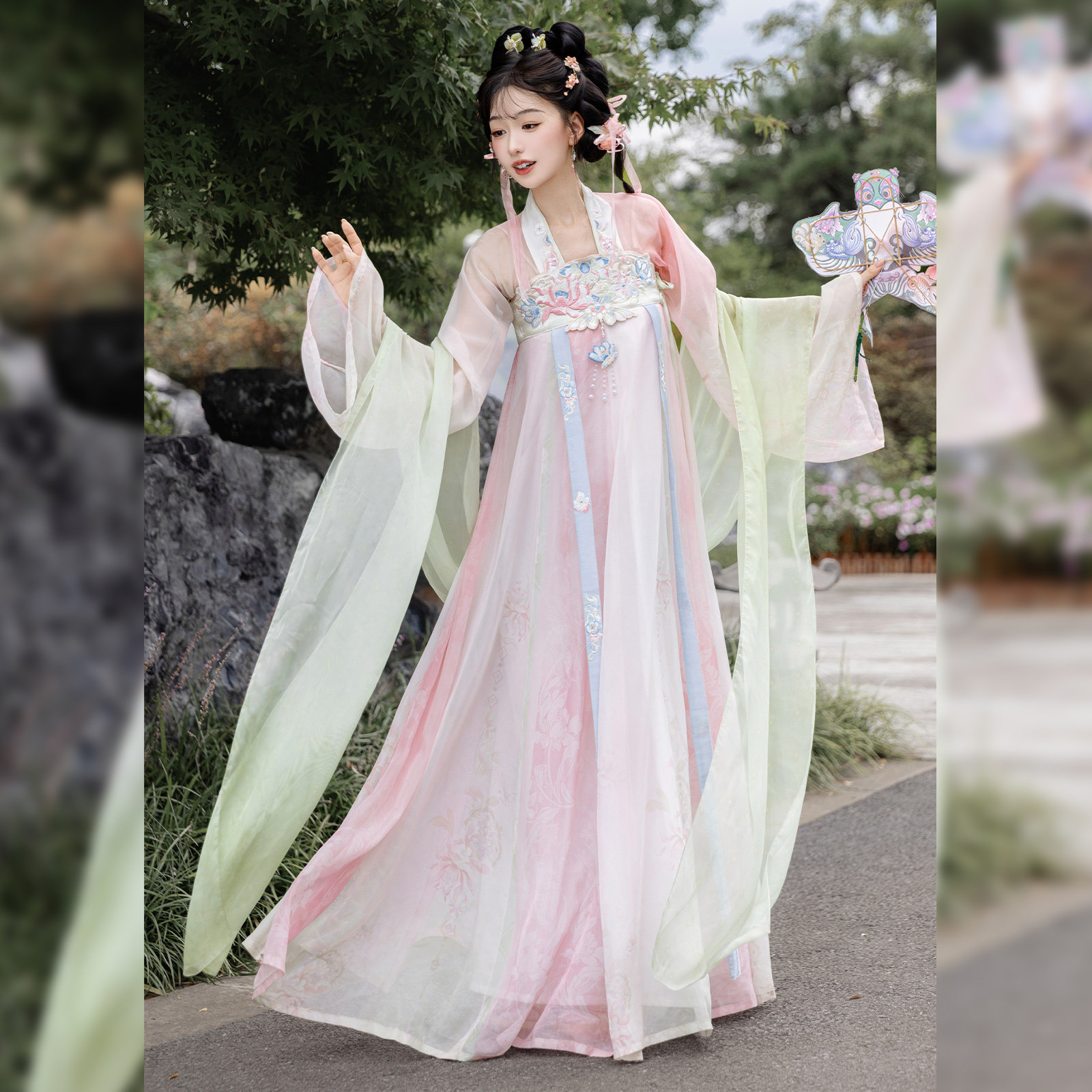 Xian Chu Ji [Taoxi] Original Hanfu Women's Tang-style Chest-Length Embroidered Ruqun, Elegant and Gentle Style Daily Spring and Summer Style