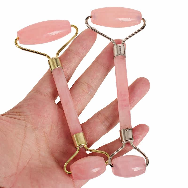 Rose Quartz Roller Slimming Face Massager Scraping Scraping Massage Tool (6)