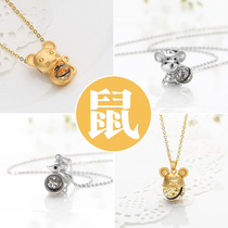 Fetal Hair Pendant Baby Diy Homemade Baby Newborn Baby Born Shawk Tire Hair Necklace Souvenir Small Rat