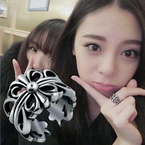 Cross trend Thai silver ring couple Crosstar domineering female Luo Xin open black male retro jewelry