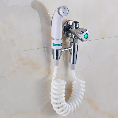Toilet nozzle toilet bidet body wash spray gun set water-saving pressurized toilet flusher with switch handheld