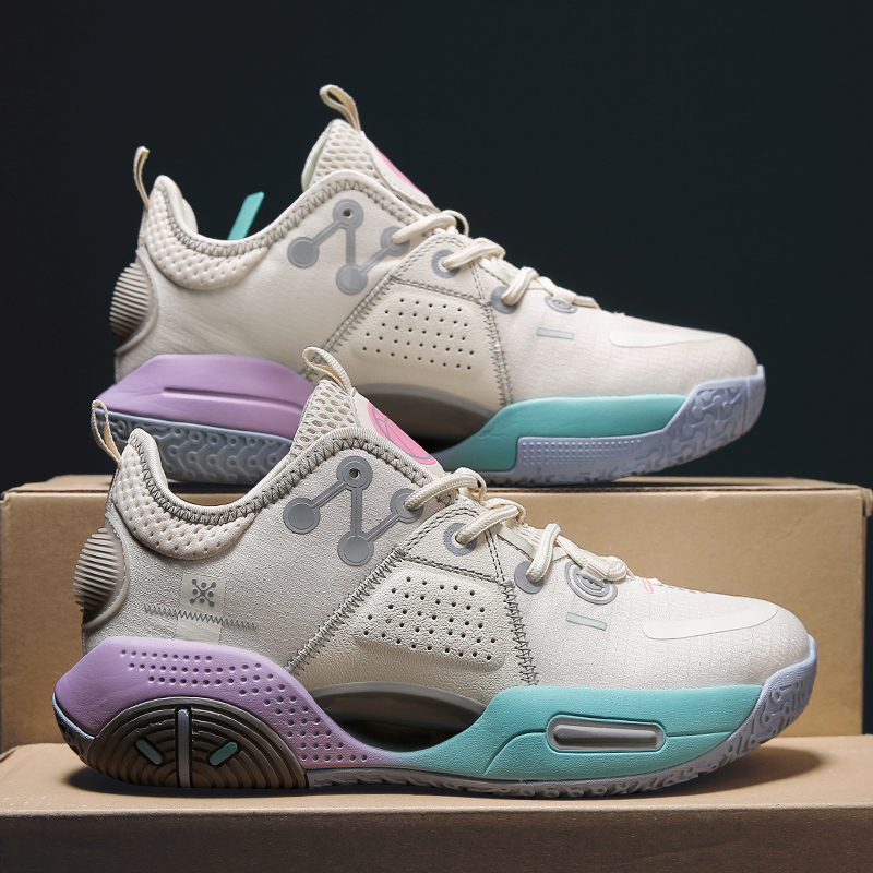 Full City 9 basketball shoes Men's low helping sleepless students anti-slip waterproof sound speed 8 Handsome 14 Real Battle Spring Net Face Breathable