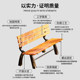 Outdoor anti-corrosion wood seat, open-air iron park leisure chair backrest, outdoor courtyard double garden bench