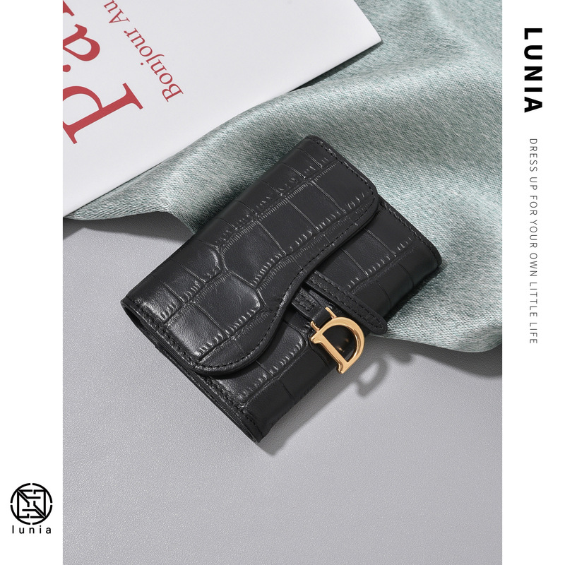 Genuine Leather Short Wallet 2024 New Crocodile Pattern Embossed Buckle Coin Purse Korean Style Snake Pattern Multi-Card Slot Id Holder Genuine Leather Short Wallet 2024 New Crocodile Pattern Embossed Buckle Coin Purse Korean Style Snake Pattern Multi-Card Slot Id Holder