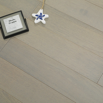 Nine-picture boat-shaped wood logs pure solid wood floor gray keel-free geothermal factory direct indoor household light luxury