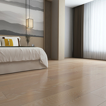 Nine-picture Oak pure solid wood flooring American Red Oak warm color keel lock-free geothermal floor heating bedroom home