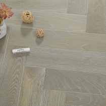 Nine Figs Oak Wood Logs Pure Solid Wood Flooring Grey Herringbone-free Keel Lock Geothermal Ground Warm Manufacturer Direct