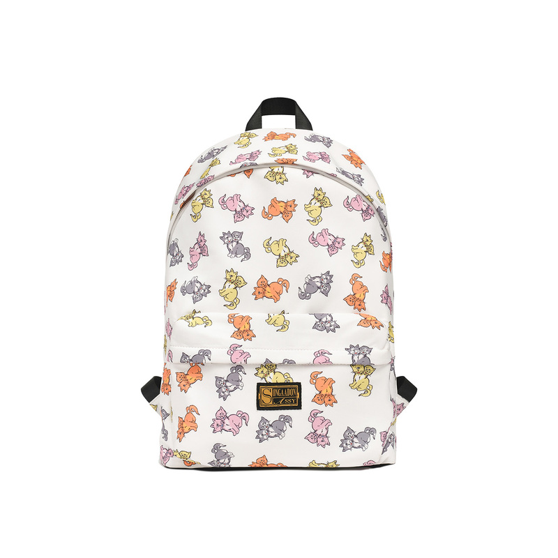 Songaadon 26Fw Candy Kitty Nylon Full Print School Bag Backpack