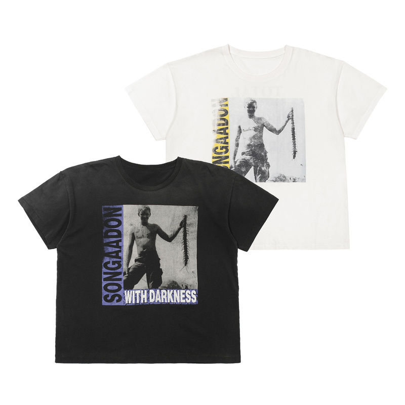 Songaadon 26Ss Centipede Print Distressed Washed T-Shirt