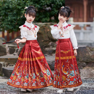 Chinese style summer suit horse face skirt Hanfu