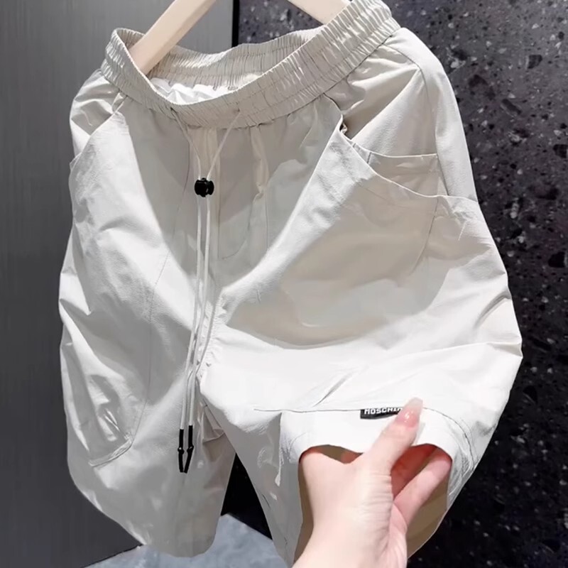 Summer Men's Shorts for Outdoor Wear, Loose Casual Five-Point Shorts, Versatile Trendy Brand Thin Workwear Beach Shorts Men's Pants Summer Men's Shorts for Outdoor Wear, Loose Casual Five-Point Shorts, Versatile Trendy Brand Thin Workwear Beach Shorts Men's Pants