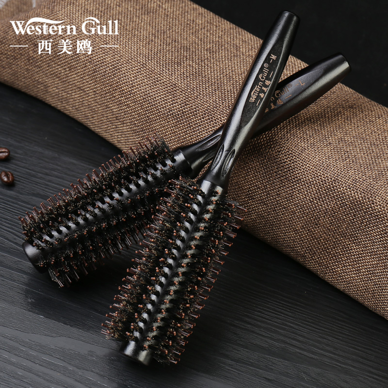 Pro Round Brush Curly Hair Roller Brush Natural Wood Hairbrush Comb Salon Tools