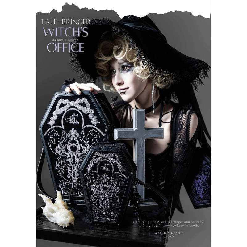 [in Stock] Original Storyteller + Witch Studio + Embroidery Bag Coffin Bag Gothic Bag Gothic Style