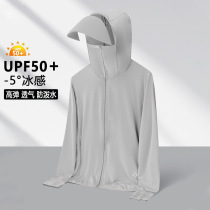 UPF5 Ice Silk Sun Protection Clothing Summer Womens UV Protection Thin Breathable Large Brim Removable Sun Protection Clothing Outdoor