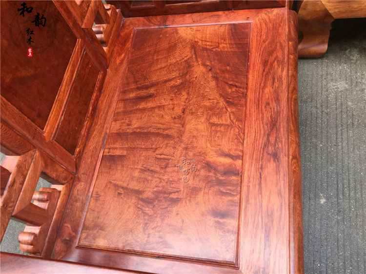 Gỗ hồng mộc Miến lớn trái cây gỗ hồng núi nước giàu sofa 11 mảnh đặt đồ nội thất bằng gỗ gụ - Bộ đồ nội thất nội thất phòng ngủ