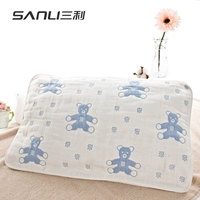 [lấy 2 trừ 5 nhân dân tệ] Bông cotton chính hãng Sanli dày sáu lớp gạc cho bé gối trẻ em độc thân khăn trải gối