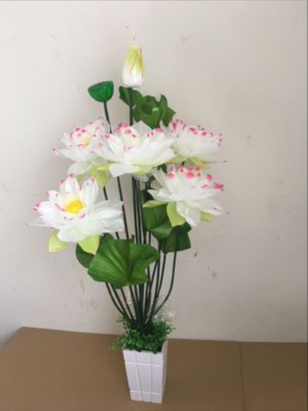 Mô phỏng hoa sen lớn hoa lily nước lily hoa khô sàn hoa bonsai cho phật đặt hoa phật cho phật - Hoa nhân tạo / Cây / Trái cây hoa ly giả