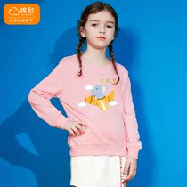 Balacaras cotton to childrens clothing spring dress girl round neckline girl blouses girl blouse hooded sweatshirt