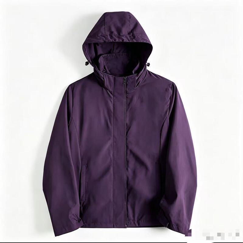 Purple Hooded down Jacket