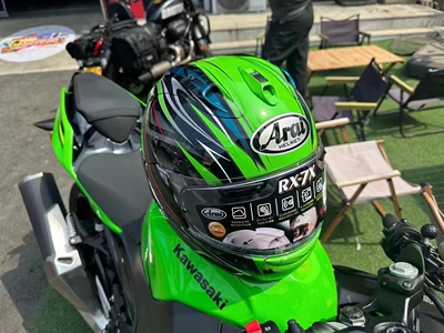 ARAI RX7X радикальный зеленый шлем Kawasaki профессиональный мотоциклетный шлем соответствующего цвета, подходящий для экстремальных видов спорта