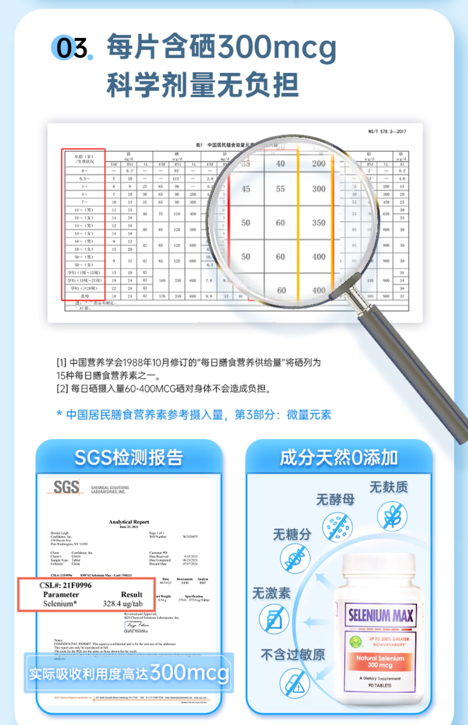 2瓶信心麦芽硒片非贡硒维素海藻硒维e片