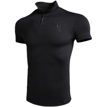 MAXATTACK tight fitness trainer clothes mens short sleeve lapel quick-drying T-shirt running sports training polo shirt